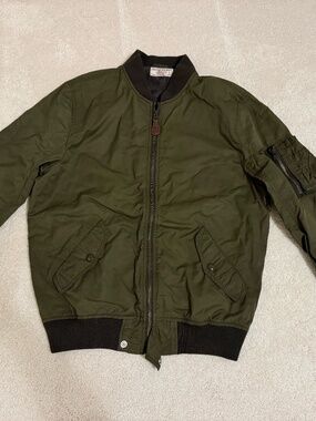 Jcrew olive Bomber Jacket mens
